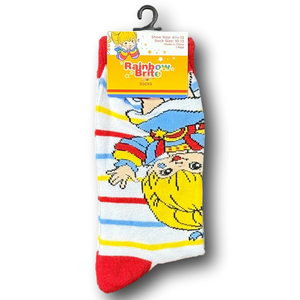 3/$20 Rainbow Brite Retro Funny Novelty Crew Socks - NWT